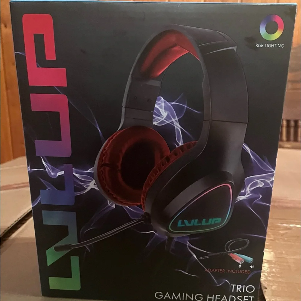 LVLUP Trio Gaming Headset - Black‎ and Red